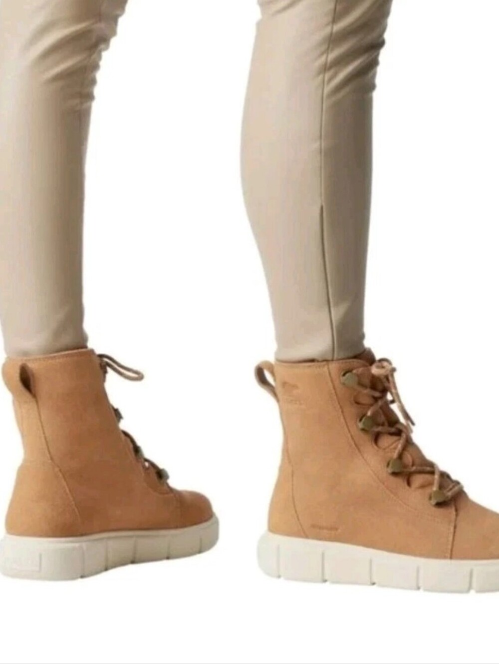 Sorel Explorer III Joan WP Tawny Buff Chalk Boots Women's Sizes 6.5